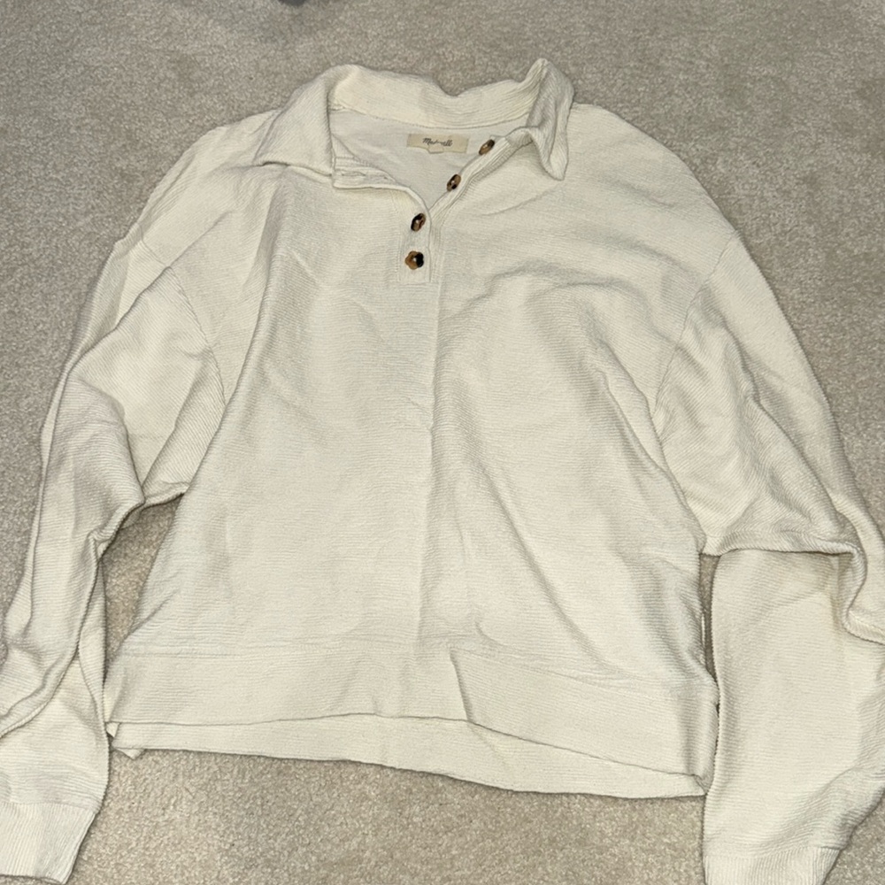 Collared cropped long sleeve